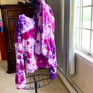 Gap xl tall sweatshirt & sweatpant tie dyed set